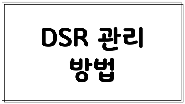 DSR 관리 방법