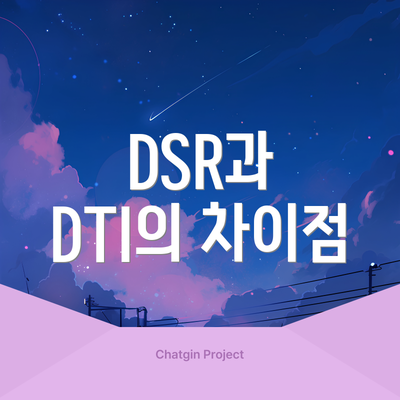 DSR과 DTI의 차이점
