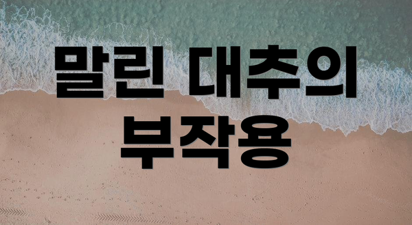 말린 대추의 부작용