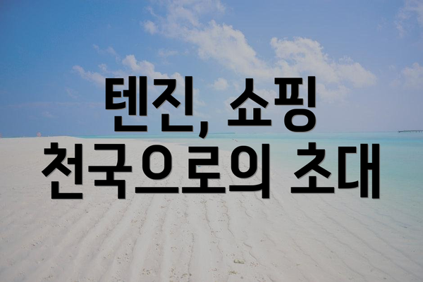 텐진, 쇼핑 천국으로의 초대