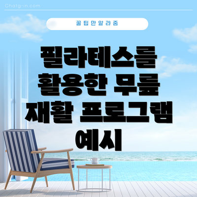 필라테스를 활용한 무릎 재활 프로그램 예시