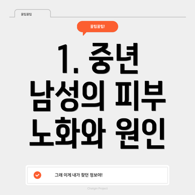 1. 중년 남성의 피부 노화와 원인