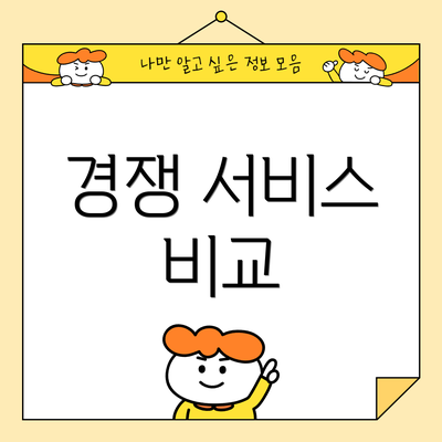 경쟁 서비스 비교