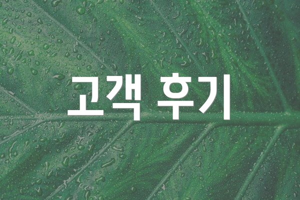 고객 후기