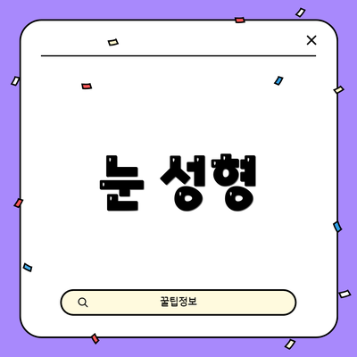 눈 성형