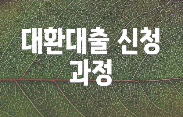 대환대출 신청 과정