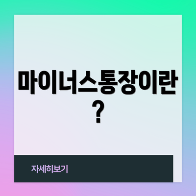 마이너스통장이란?