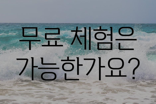 무료 체험은 가능한가요?