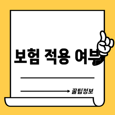 보험 적용 여부