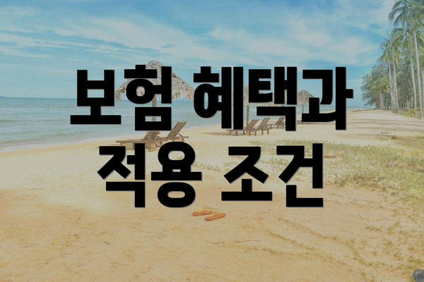 보험 혜택과 적용 조건