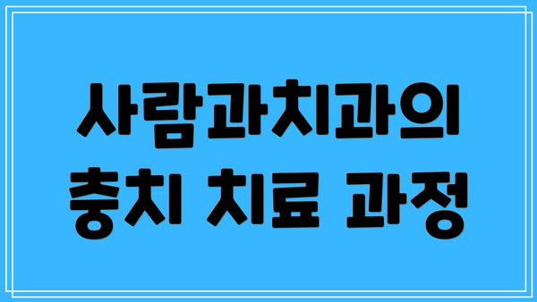 사람과치과의 충치 치료 과정