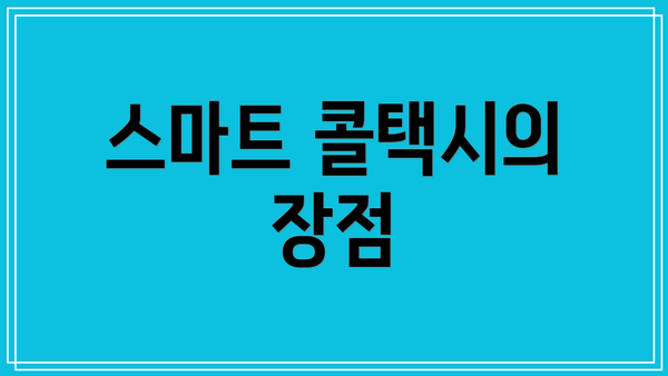 스마트 콜택시의 장점