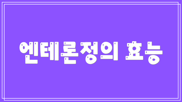 엔테론정의 효능