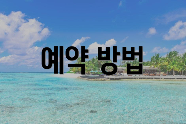 예약 방법