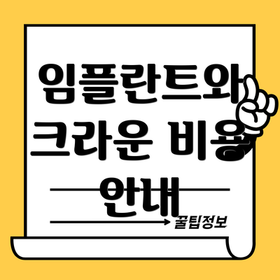 임플란트와 크라운 비용 안내