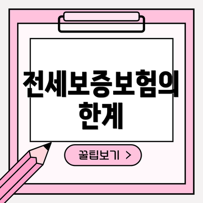 전세보증보험의 한계