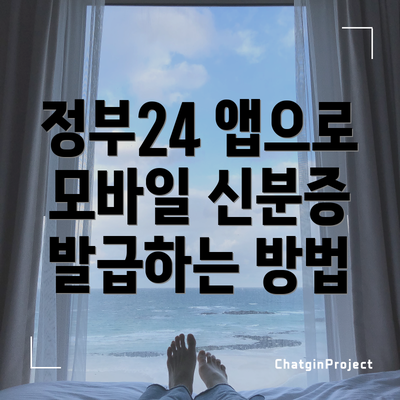 정부24 앱으로 모바일 신분증 발급하는 방법
