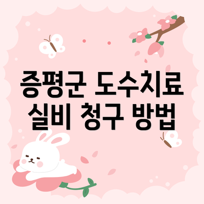 증평군 도수치료 실비 청구 방법