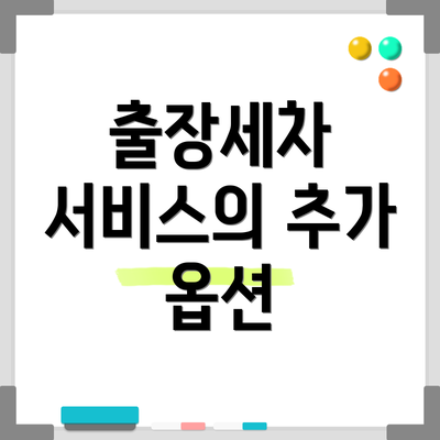 출장세차 서비스의 추가 옵션