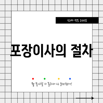 포장이사의 절차