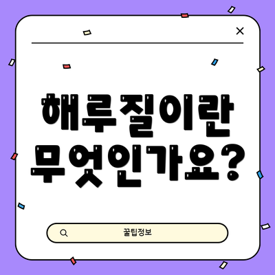 해루질이란 무엇인가요?