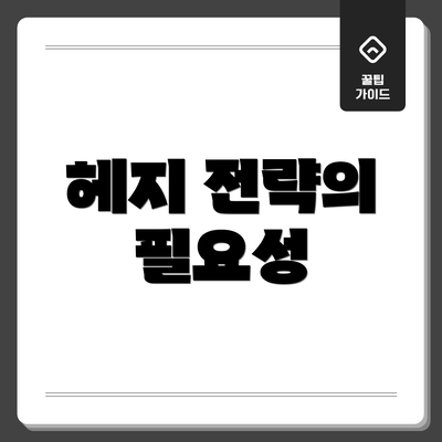 헤지 전략의 필요성