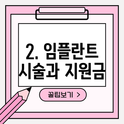 2. 임플란트 시술과 지원금