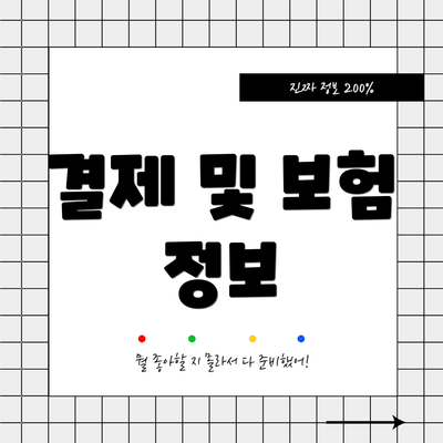 결제 및 보험 정보