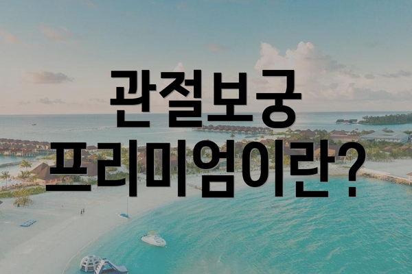 관절보궁 프리미엄이란?