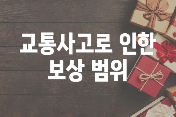 교통사고로 인한 보상 범위