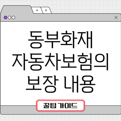 동부화재 자동차보험의 보장 내용