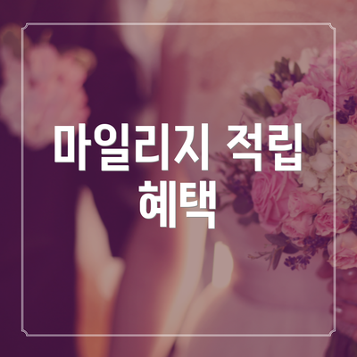마일리지 적립 혜택