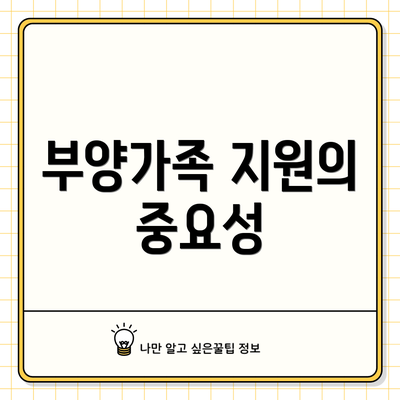 부양가족 지원의 중요성