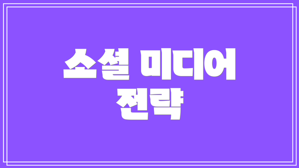 소셜 미디어 전략