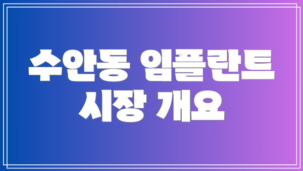 수안동 임플란트 시장 개요