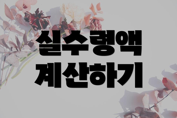 실수령액 계산하기