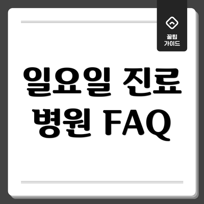 일요일 진료 병원 FAQ