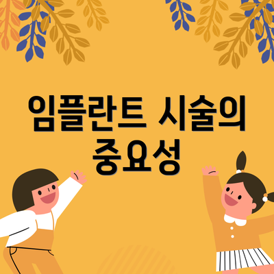 임플란트 시술의 중요성