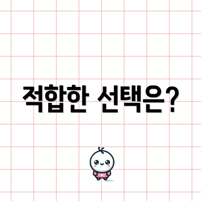 적합한 선택은?
